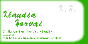 klaudia horvai business card